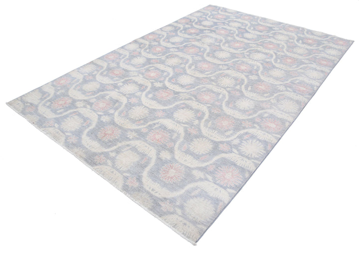 Hand Knotted Artemix Wool Rug 6' 2" x 9' 2" - No. AT37922