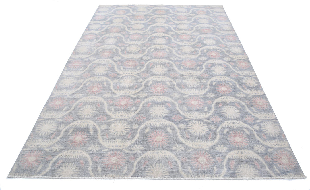 Hand Knotted Artemix Wool Rug 6' 2" x 9' 2" - No. AT37922