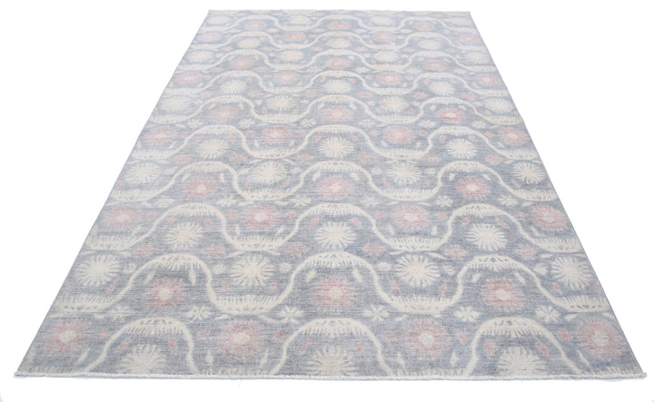 Hand Knotted Artemix Wool Rug 6' 2" x 9' 2" - No. AT37922