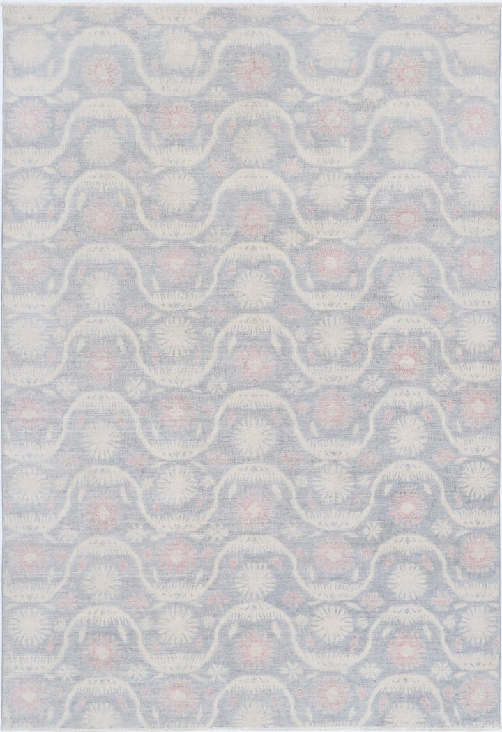 Hand Knotted Artemix Wool Rug 6' 2" x 9' 2" - No. AT37922
