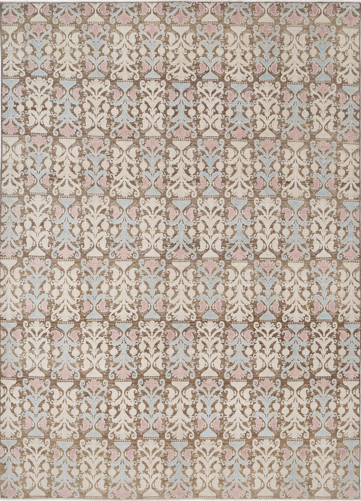 Hand Knotted Ikat Wool Rug 9' 9" x 13' 6" - No. AT30855