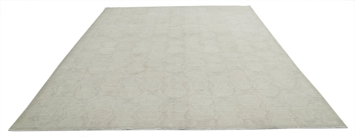 Hand Knotted Ikat Wool Rug 8' 10" x 11' 1" - No. AT12286