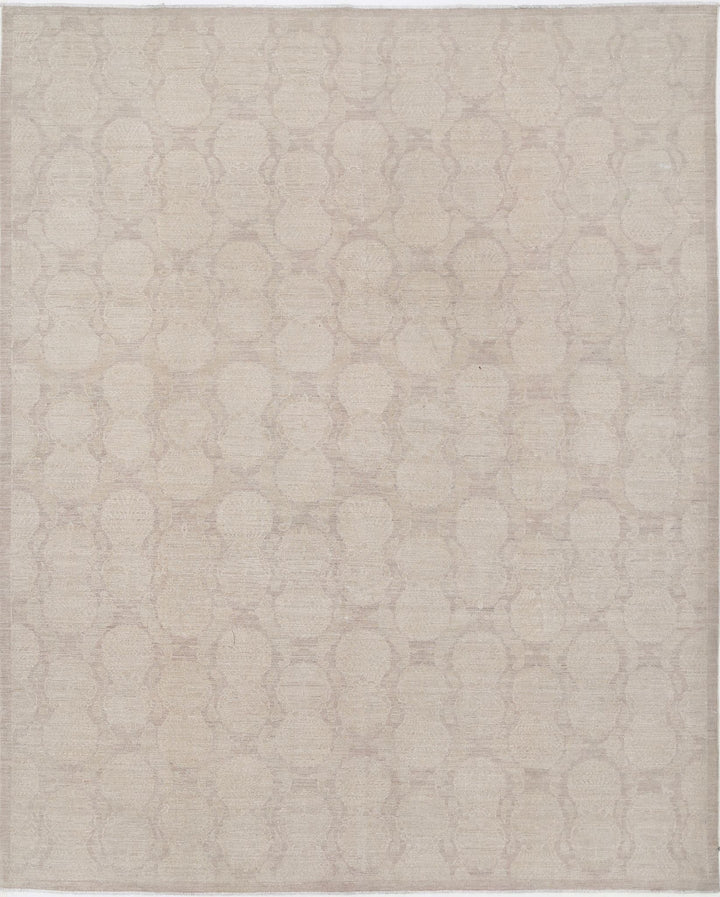 Hand Knotted Ikat Wool Rug 8' 10" x 11' 1" - No. AT12286