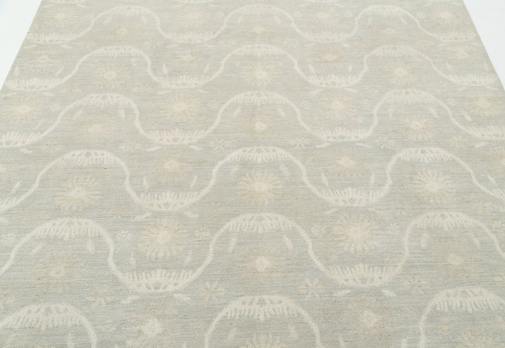 Hand Knotted Ikat Wool Rug 6' 3" x 9' 0" - No. AT78844