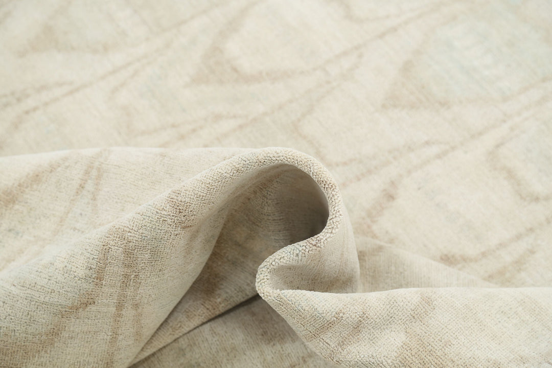 Hand Knotted Ikat Wool Rug 7' 9" x 9' 4" - No. AT22546