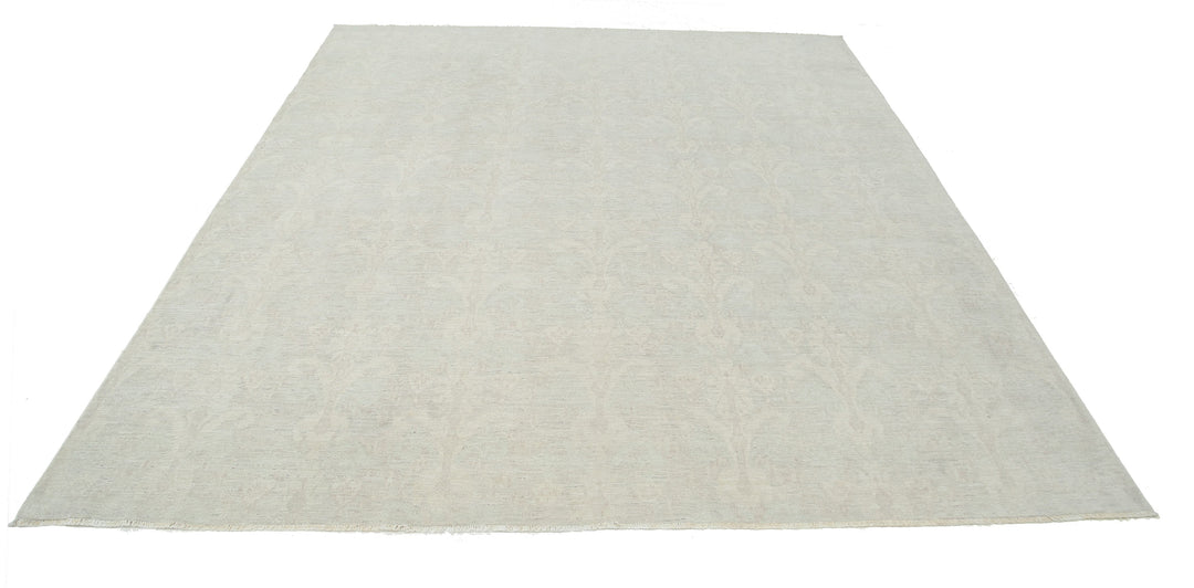 Hand Knotted Ikat Wool Rug 8' 0" x 9' 7" - No. AT99198