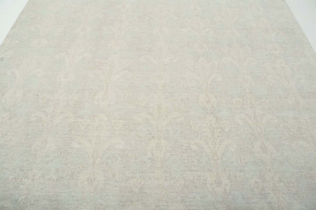 Hand Knotted Ikat Wool Rug 8' 0" x 9' 7" - No. AT99198