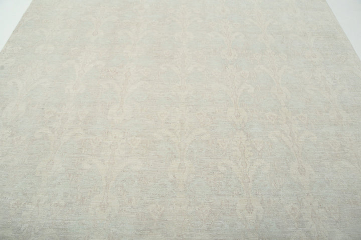 Hand Knotted Ikat Wool Rug 8' 0" x 9' 7" - No. AT99198