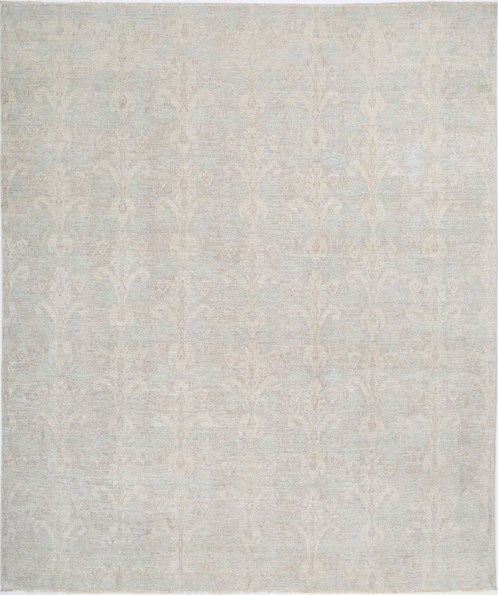 Hand Knotted Ikat Wool Rug 8' 0" x 9' 7" - No. AT99198