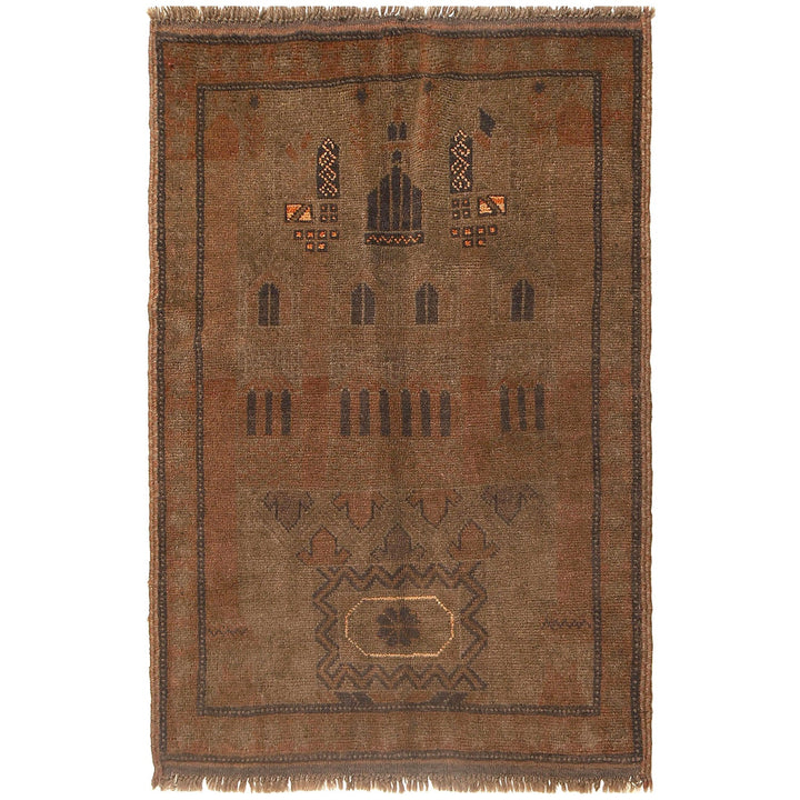 Antique Prayer Rug 3' x 4'4" - No. AL63420