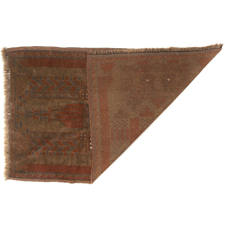 Afghan Prayer Rug 2'6" x 4'2" Hand-Knotted detail