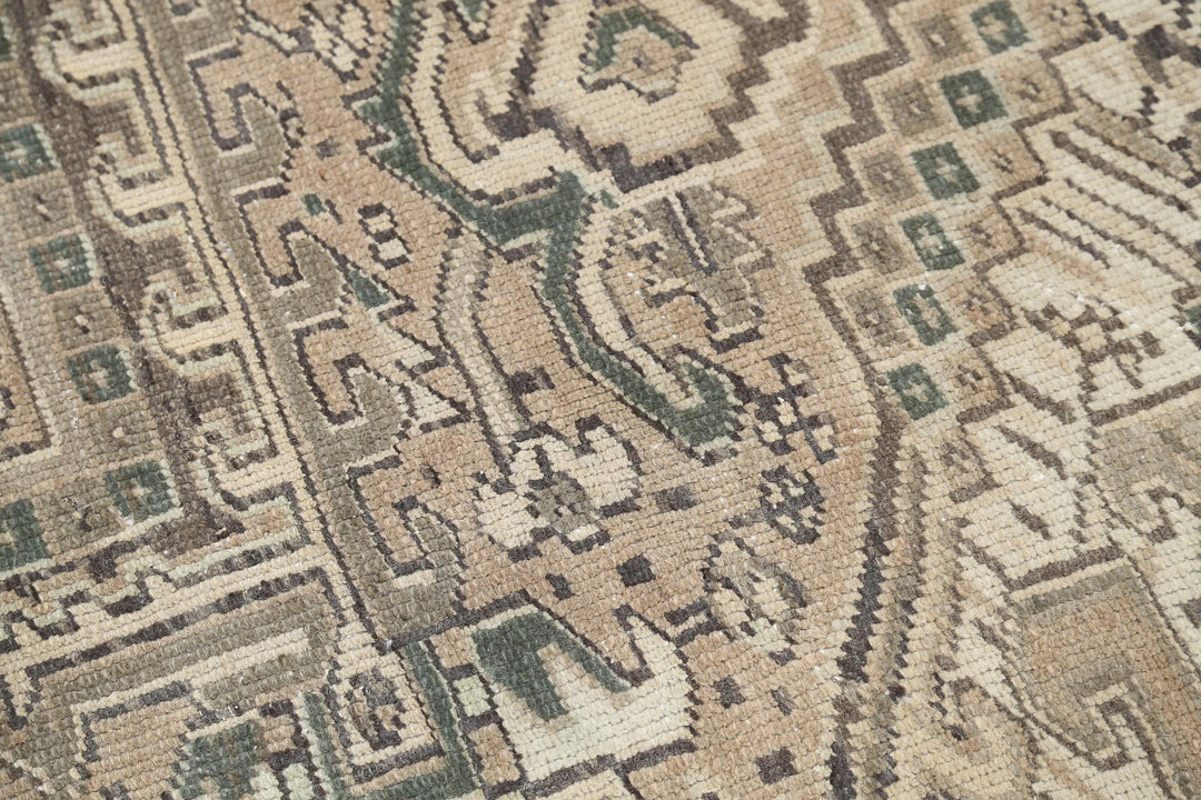 Hand Knotted Vintage Persian Heriz Wool Rug 9' 4" x 12' 8" - No. AT42319