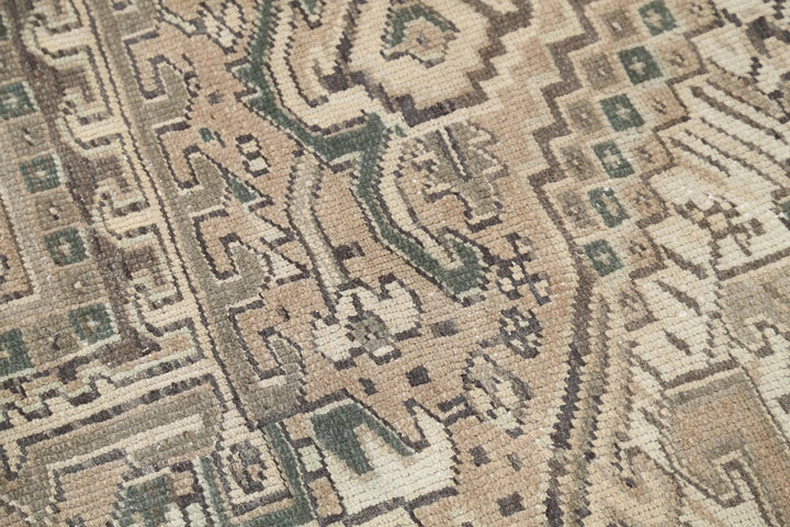 Hand Knotted Vintage Persian Heriz Wool Rug 9' 4" x 12' 8" - No. AT42319