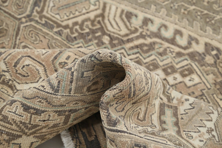 Hand Knotted Vintage Persian Heriz Wool Rug 9' 4" x 12' 8" - No. AT42319