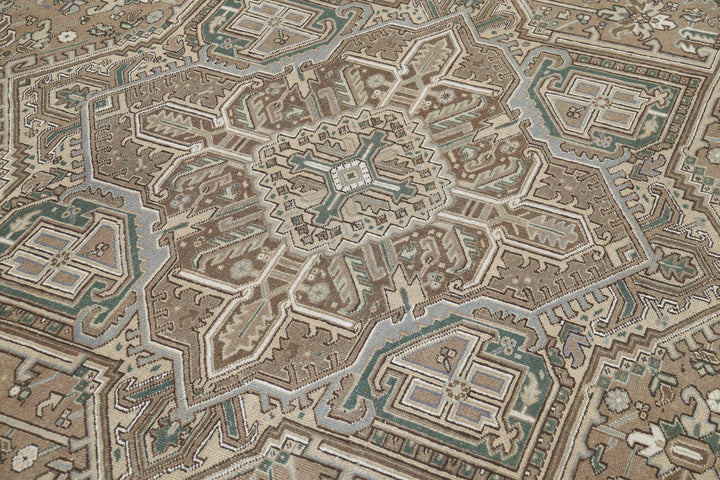 Hand Knotted Persian Heriz Wool Rug 7' 11" x 10' 8" - No. AT64019