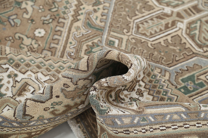 Hand Knotted Persian Heriz Wool Rug 7' 11" x 10' 8" - No. AT64019