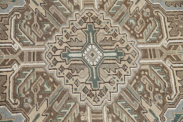 Hand Knotted Persian Heriz Wool Rug 7' 11" x 10' 8" - No. AT64019