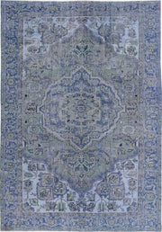 Hand Knotted Vintage Persian Heriz Wool Rug 6' 1" x 8' 9" - No. AT19919