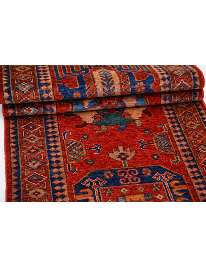Hand Knotted Nomadic Caucasian Humna Wool Rug 2' 8" x 11' 6" - No. AT50619