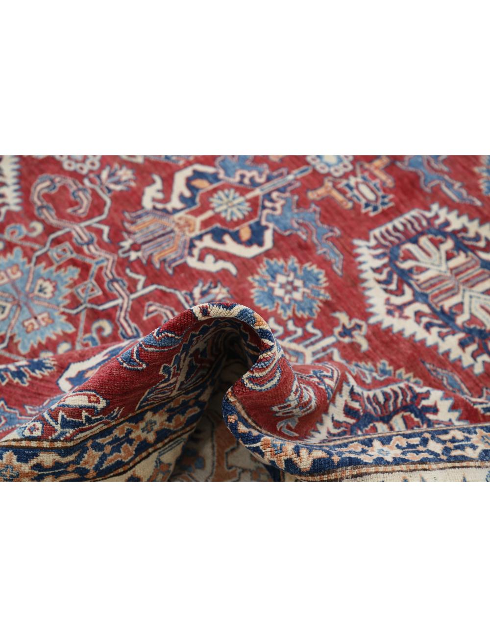 Hand Knotted Royal Kazak Wool Rug 7' 2" x 8' 10" - No. AT43942