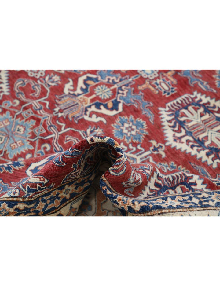 Hand Knotted Royal Kazak Wool Rug 7' 2" x 8' 10" - No. AT43942