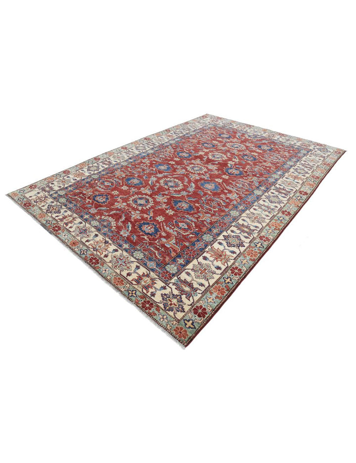 Hand Knotted Royal Kazak Wool Rug 7' 11" x 11' 6" - No. AT90000