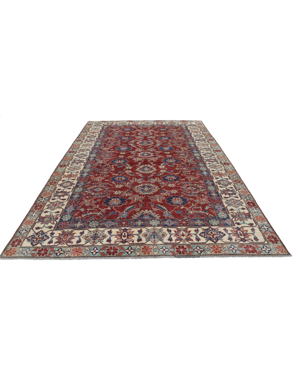 Hand Knotted Royal Kazak Wool Rug 7' 11" x 11' 6" - No. AT90000