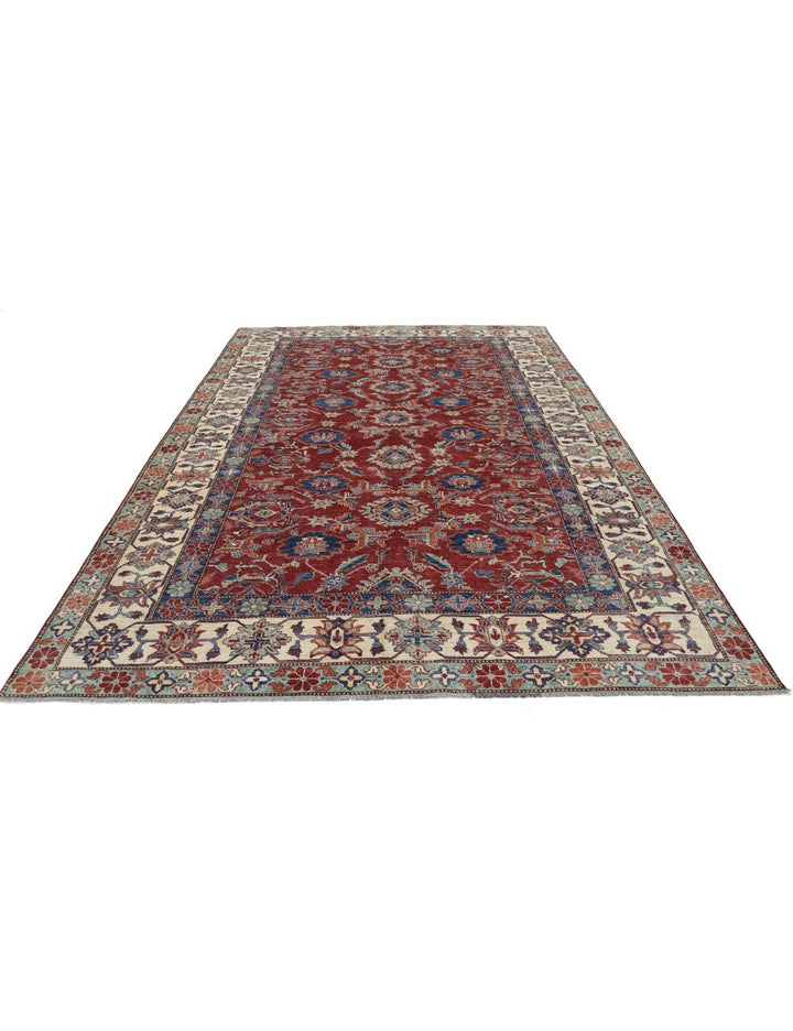 Hand Knotted Royal Kazak Wool Rug 7' 11" x 11' 6" - No. AT90000