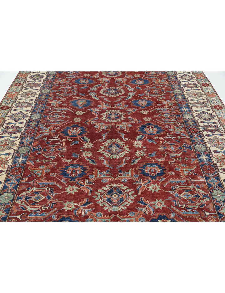 Hand Knotted Royal Kazak Wool Rug 7' 11" x 11' 6" - No. AT90000
