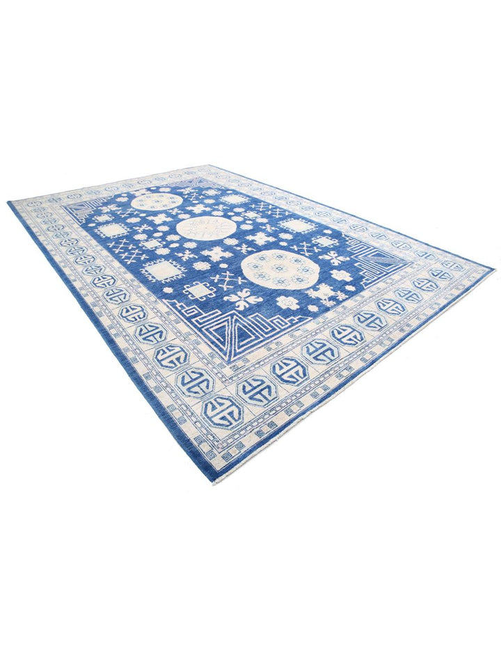 Hand Knotted Khotan Wool Rug 9' 8" x 13' 10" - No. AT26138