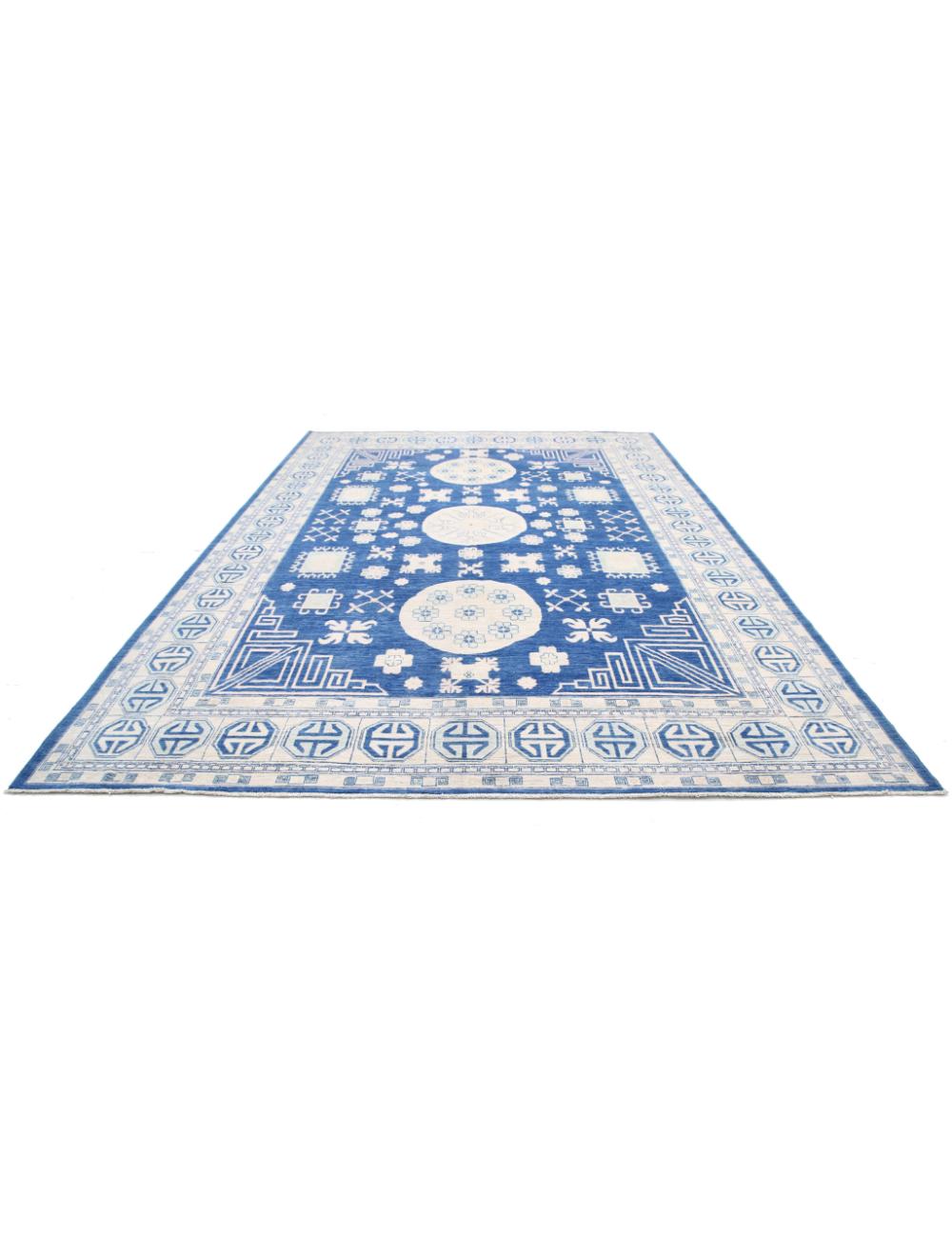 Hand Knotted Khotan Wool Rug 9' 8" x 13' 10" - No. AT26138