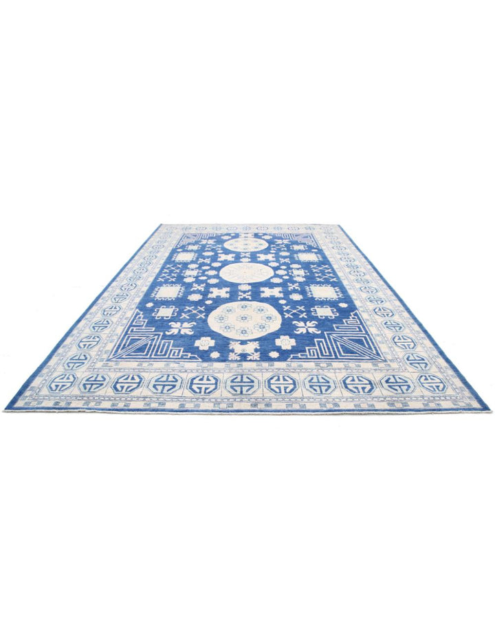 Hand Knotted Khotan Wool Rug 9' 8" x 13' 10" - No. AT26138