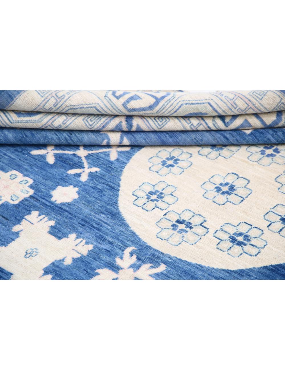 Hand Knotted Khotan Wool Rug 9' 8" x 13' 10" - No. AT26138