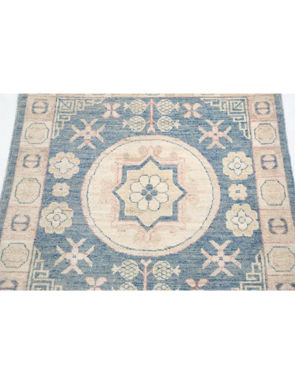 Hand Knotted Khotan Wool Rug 3' 2" x 3' 3" - No. AT63584