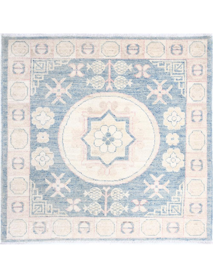 Hand Knotted Khotan Wool Rug 3' 2" x 3' 3" - No. AT63584