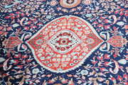 Hand Knotted Traditional Floral Bamboo Silk Rug 8' 0" x 9' 11" - No. AT73245