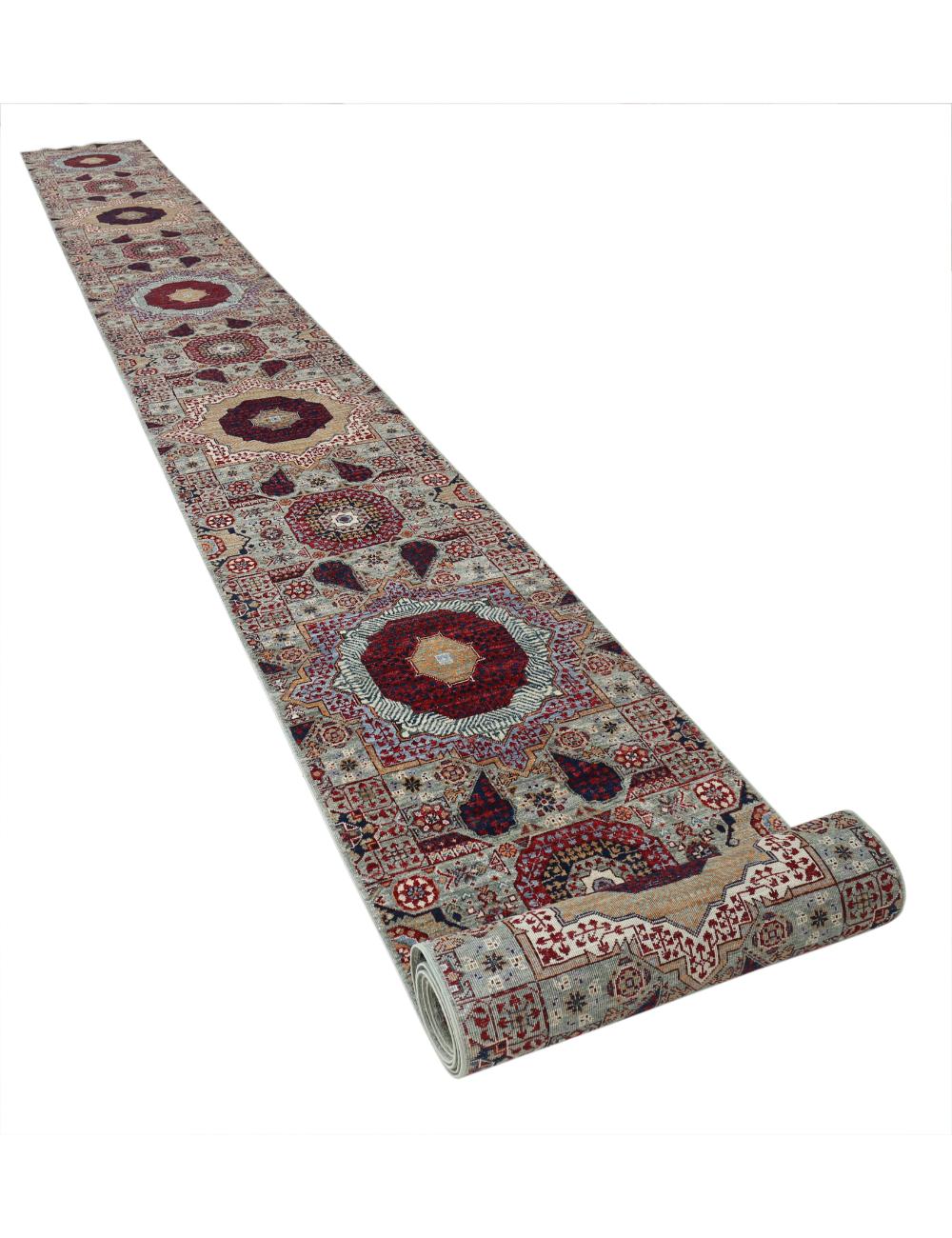 Hand Knotted Mamluk Wool Rug 2' 6" x 27' 6" - No. AT27513