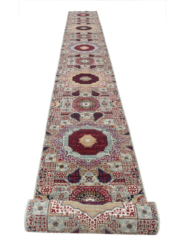 Hand Knotted Mamluk Wool Rug 2' 6" x 27' 6" - No. AT27513