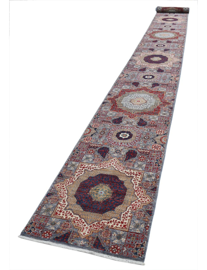 Hand Knotted Mamluk Wool Rug 2' 6" x 27' 5" - No. AT29706