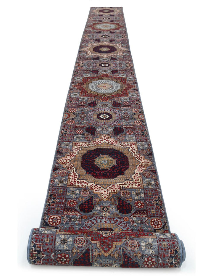 Hand Knotted Mamluk Wool Rug 2' 6" x 27' 5" - No. AT29706