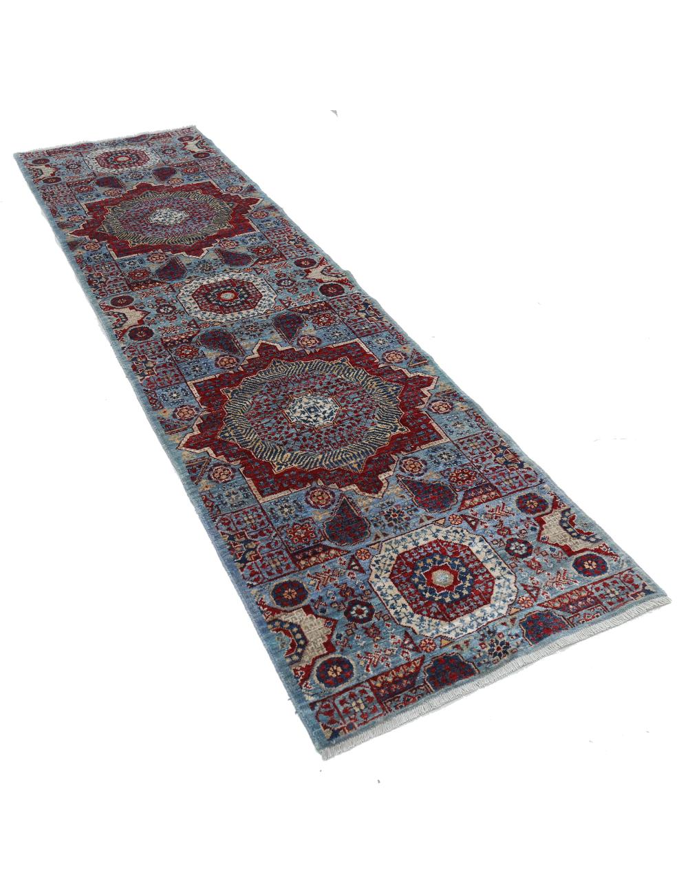 Hand Knotted Mamluk Wool Rug 2' 7" x 9' 9" - No. AT91796