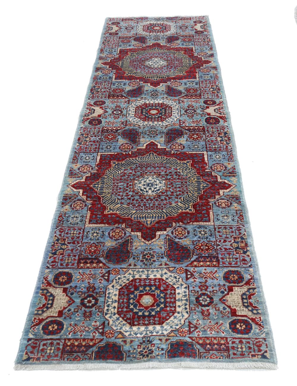Hand Knotted Mamluk Wool Rug 2' 7" x 9' 9" - No. AT91796