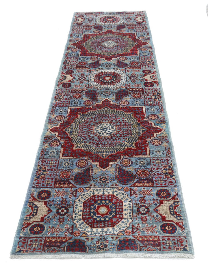 Hand Knotted Mamluk Wool Rug 2' 7" x 9' 9" - No. AT91796
