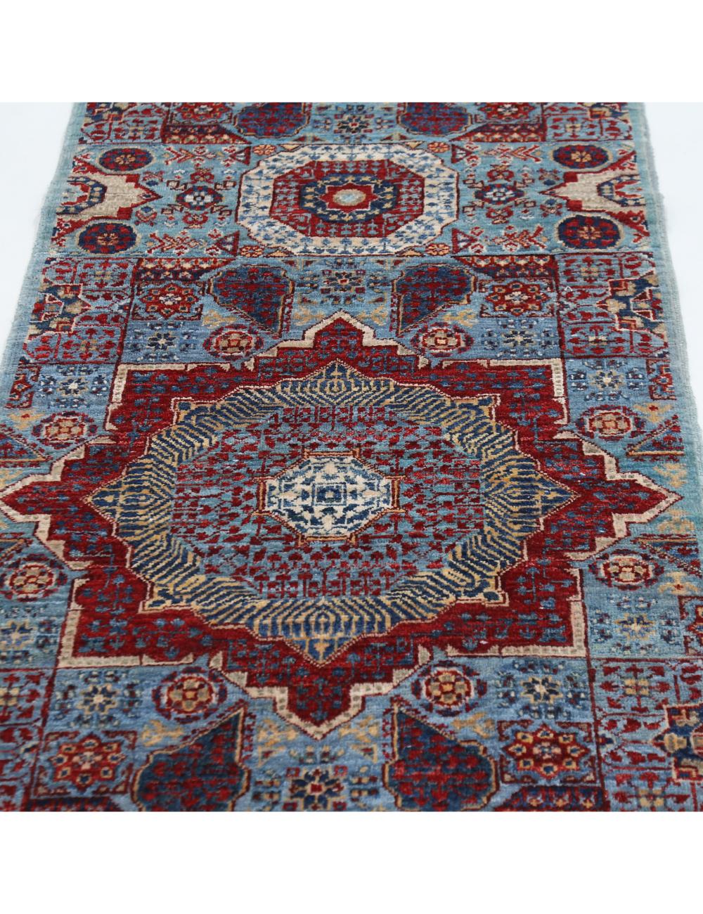 Hand Knotted Mamluk Wool Rug 2' 7" x 9' 9" - No. AT91796