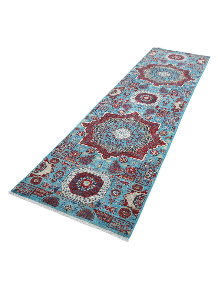 Hand Knotted Mamluk Wool Rug 2' 9" x 9' 8" - No. AT89306