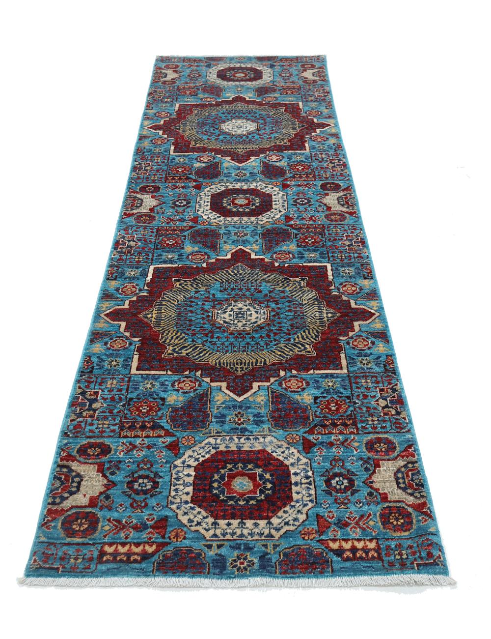 Hand Knotted Mamluk Wool Rug 2' 9" x 9' 8" - No. AT89306