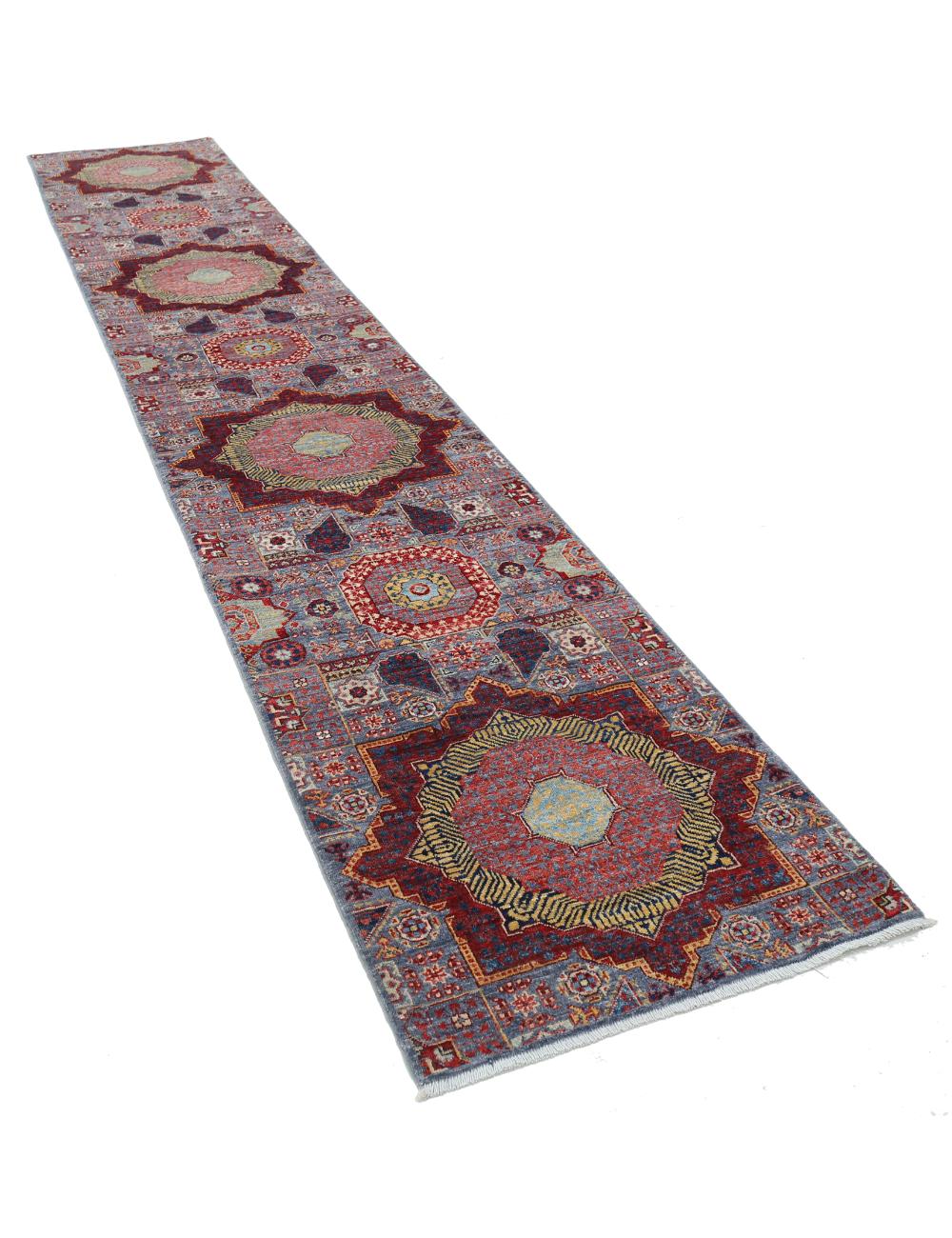Hand Knotted Mamluk Wool Rug 2' 7" x 14' 10" - No. AT26617