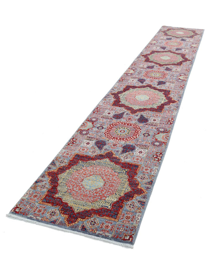 Hand Knotted Mamluk Wool Rug 2' 7" x 14' 10" - No. AT26617
