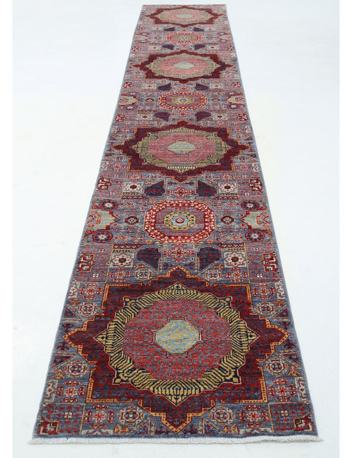 Hand Knotted Mamluk Wool Rug 2' 7" x 14' 10" - No. AT26617