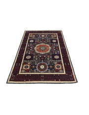 Hand Knotted Fine Mamluk Wool Rug 4' 1" x 6' 5" - No. AT73240